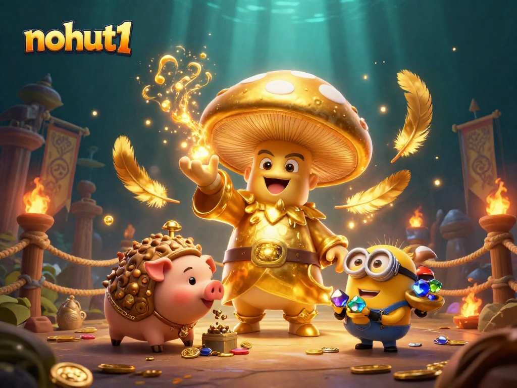 Engage in the magic of nohut1's enriching treasures and adventures in this vibrant casino illustration